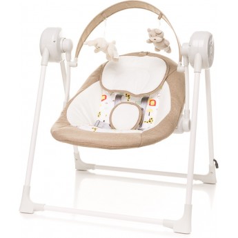 Детская качалка электрическая шезлонг 4Baby Swing camel Бежевая (4SG04)