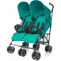 Прогулочная коляска для двойни 4Baby Twins dark turkus Бирюзовое (4TW04)