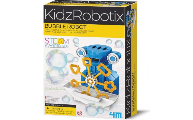 Набір для експериментів 4M KidzRobotix робот Мильні бульбашки (00-03423)