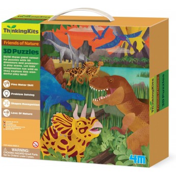 3D-пазл з фігурками 4M Thinking Kits Динозаври (00-04668)
