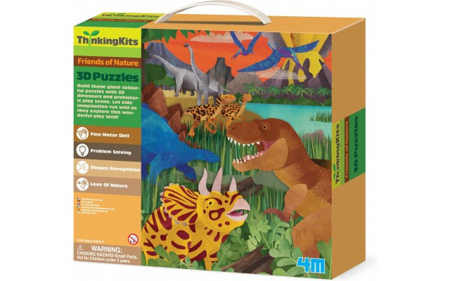 3D-пазл с фигурками 4M Thinking Kits Динозавры (00-04668)