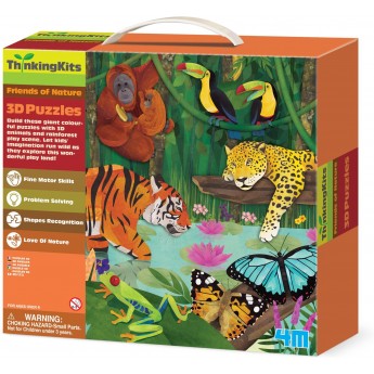 3D-пазл з фігурками 4M Thinking Kits Тропічний ліс (00-04678)