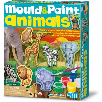 Набір для творчості 4M Mould&Paint Магніти з гіпсу Зоопарк (00-04775)