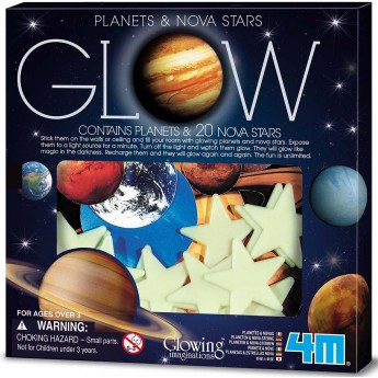 Набор сияющих наклеек 4M Glowing Imaginations Планеты и звезды (00-05635)