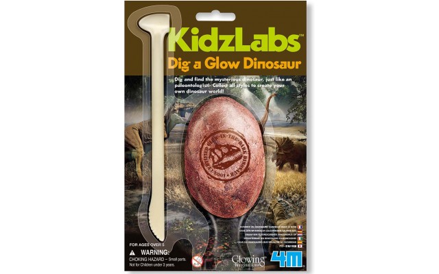 Набор для раскопок 4M KidzLabs Светящийся динозавр-сюрприз (00-05920)