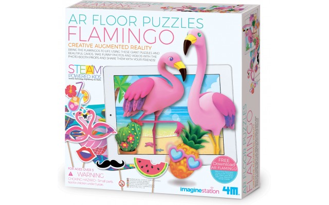 3D-пазл 4M Floor Puzzle Фламінго, з доповненою реальністю AR (00-06809)