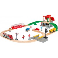 Детская железная дорога BRIO с центральным вокзалом (33989)