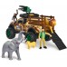 Игровой набор Dickie Toys Парк диких животных с внедорожником со звуком и светом, 5 фигурок, 25 см (3837016) title=