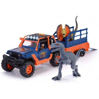 Игровой набор Dickie Toys Надзиратель динозавров, джип со звуком и светом, 2 динозавра, 1 фигурка, 40 см (3837024)