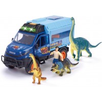 Игровой набор Dickie Toys Исследование динозавров, машина со звуком и светом, 3 динозавра, 1 фигурка, 28 см (3837025)