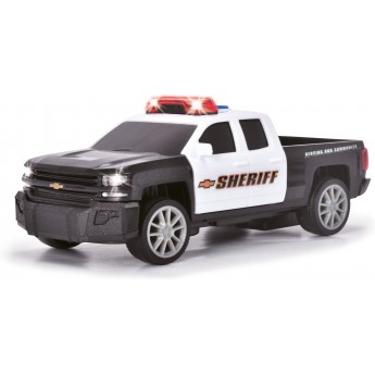 Полицейская машинка Dickie Toys Чеви Сильверадо со светом и звуком, 15 см (3712021)