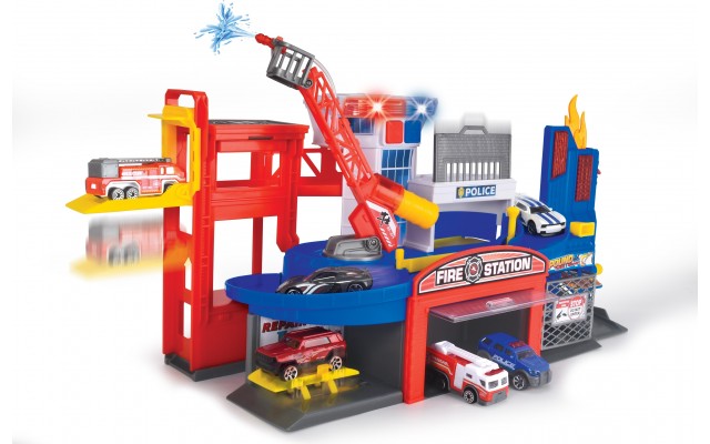Набір Dickie Toys Пожежна станція та поліцейський відділок, світло і звук (3719021)