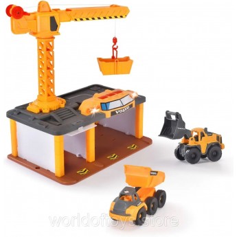 Набір машинок Dickie Toys Volvo Будівельна станція зі звуком і світлом (3726009)