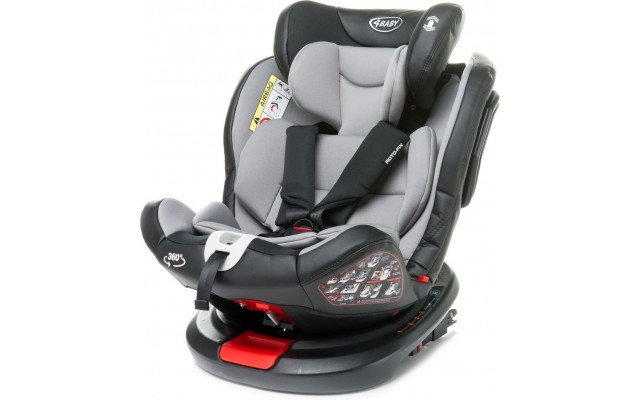 Автокрісло 4Baby Roto-Fix 0-36 кг Світло-сіре (4RF04)