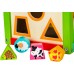 Деревянный бизикуб Ecotoys с сортером лабиринтом шестеренками (1004) title=