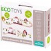 Дитяча дерев'яна залізниця Ecotoys з потягом на батарейках (HM180995) title=