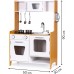 Детская деревянная кухня Ecotoys звук кипения посветка и аксессуары  (PLK534) title=