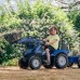 Трактор на педалях Falk 3090M New Holland T8 з ковшем і причіпом title=
