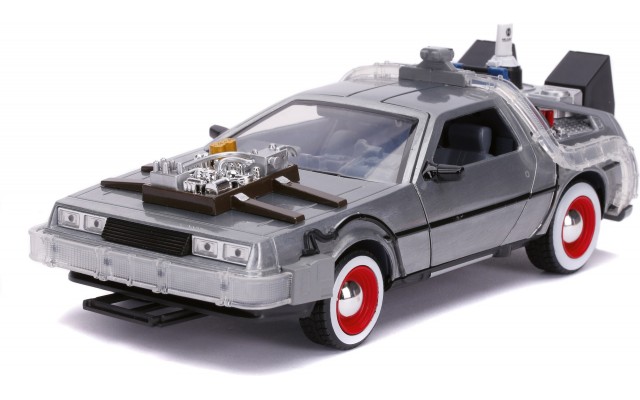Машинка металлическая Jada Back to the Future 3 Time Machine (1989) со световым эффектом, 1:24 (253255027)