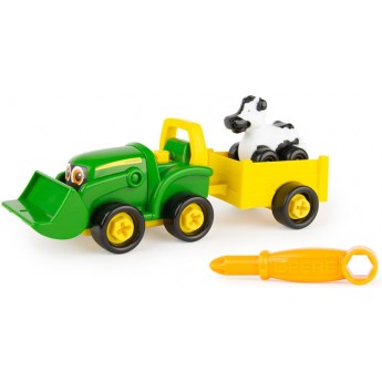 Набор-конструктор John Deere Kids Трактор с прицепом и отверткой (47209)