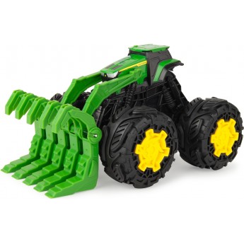 Игрушка трактор John Deere Kids Monster Treads, большие колеса и погрузчик (47327)