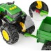 Игрушка трактор John Deere Kids Monster Treads, большие колеса и прицеп (47353) title=