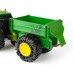 Игрушка трактор John Deere Kids Monster Treads, большие колеса и прицеп (47353) title=