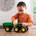 Игрушка трактор John Deere Kids Monster Treads, большие колеса и прицеп (47353) title=
