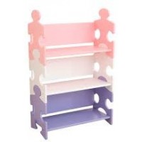 Стеллаж деревянный KidKraft для книг и игрушек Pastel Puzzle (14415)