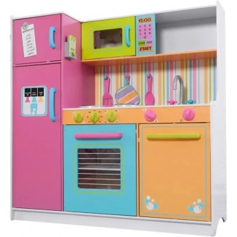 Детская деревянная кухня KidKraft Deluxe яркая (53100)