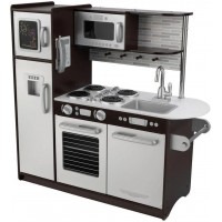 Детская игровая кухня KidKraft Espresso деревянная с техникой (53260)
