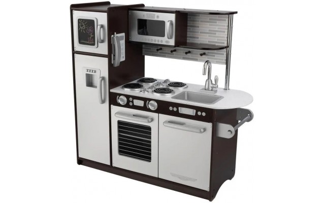 Детская игровая кухня KidKraft Espresso деревянная с техникой (53260)