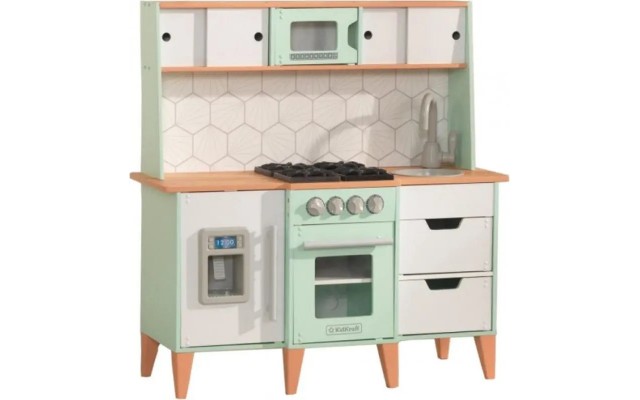 Детская деревянная кухня KidKraft Mid-Century Modern с системой легкого складывания EZ Kraft Assembly (53432)