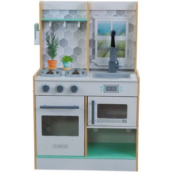 Детская деревянная игровая кухня KidKraft Let's Cook компактная, с техникой (53433)