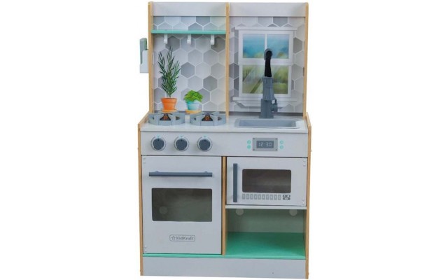 Детская деревянная игровая кухня KidKraft Let's Cook компактная, с техникой (53433)