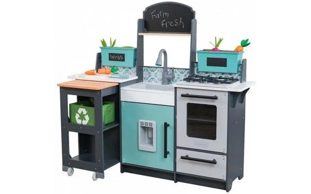 Детская игровая деревянная кухня KidKraft Garden Gourmet с системой легкой сборки EZ Kraft Assembly (53442)