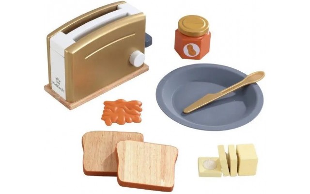 Дитячий дерев'яний тостер KidKraft Modern Metallics (53536)