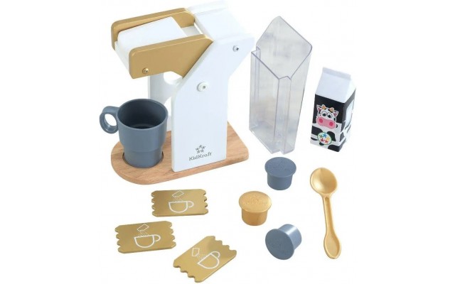 Дитяча дерев'яна кавоварка KidKraft Modern Metallics з аксесуарами (53538)