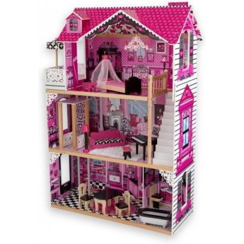 Кукольный домик деревянный KidKraft Amelia 3 этажа лифт мебель (65093)