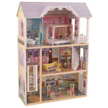 Кукольный домик деревянный  KidKraft Bella Kaylee 3 этажа, лифт мебель (65869)