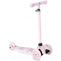 Самокат триколісний MoMi WEENDY pink dream Рожевий складний з підсвічуванням коліс (HULA00005)