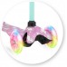 Самокат трехколесный MoMi WEENDY purple unicorns Розово-бирюзовый складной с подсветкой колёс (HULA00006) title=