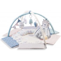 Дитячий розвиваючий килимок MoMi Pastel сухий басейн з кульками підвісні іграшки (MAED00017)