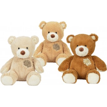 Мягкая игрушка Nicotoy Медвежонок с заплаткой 25 см, 3 вида (5830718)