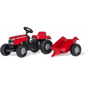 Дитячий трактор на педалях Rolly Toys rollyKid Massey Ferguson з причепом (012305)