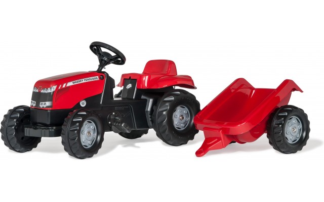 Дитячий трактор на педалях Rolly Toys rollyKid Massey Ferguson з причепом (012305)