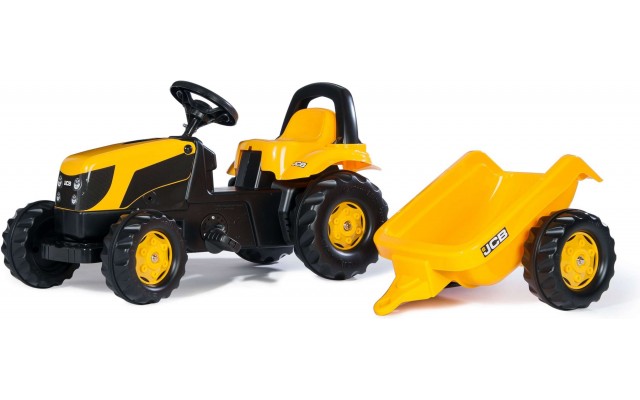 Дитячий трактор на педалях Rolly Toys rollyKid JCB з причепом (012619)