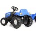 Детский трактор на педалях Rolly Toys rollyKid New Holland с прицепом (013074) title=