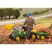 Детский трактор на педалях Rolly Toys rollyKid John Deere с прицепом и погрузчиком (023110) title=