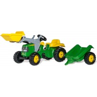 Дитячий трактор на педалях Rolly Toys rollyKid John Deere з причепом та навантажувачем (023110)